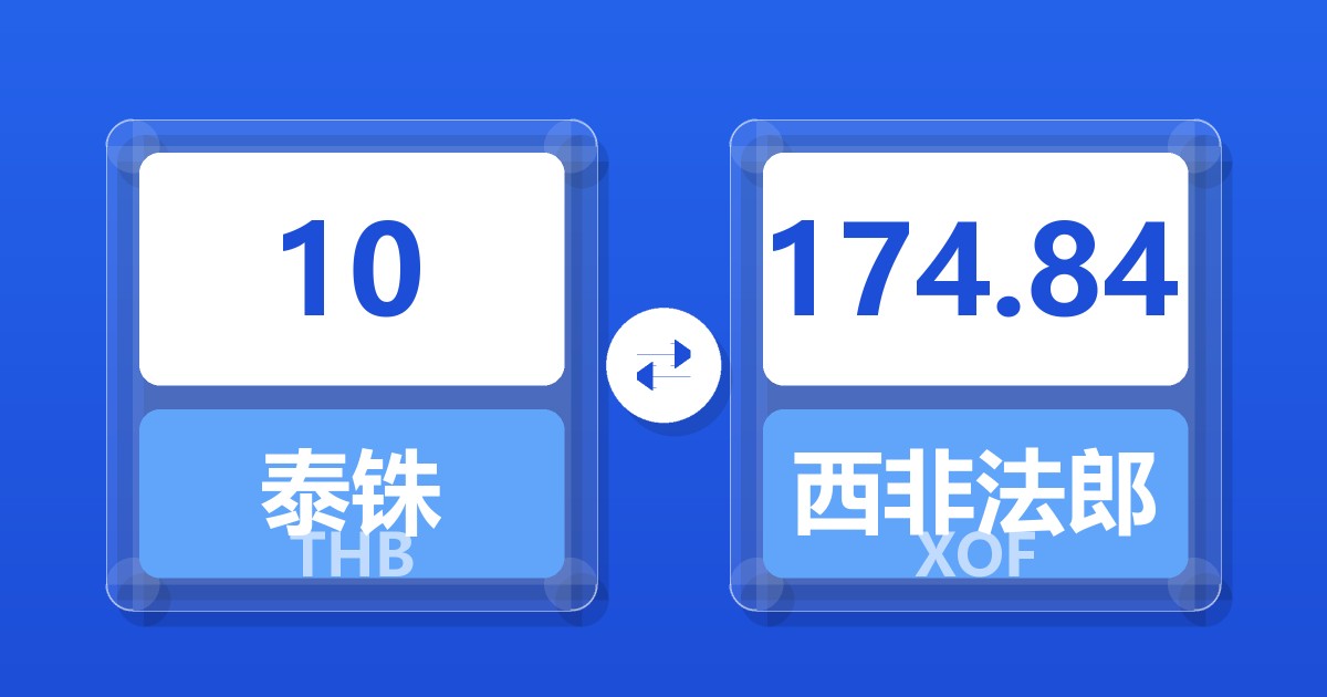 10泰铢兑西非法郎