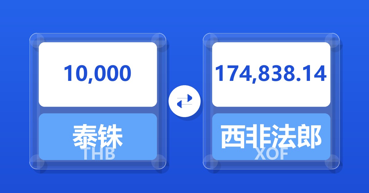 10,000泰铢兑西非法郎