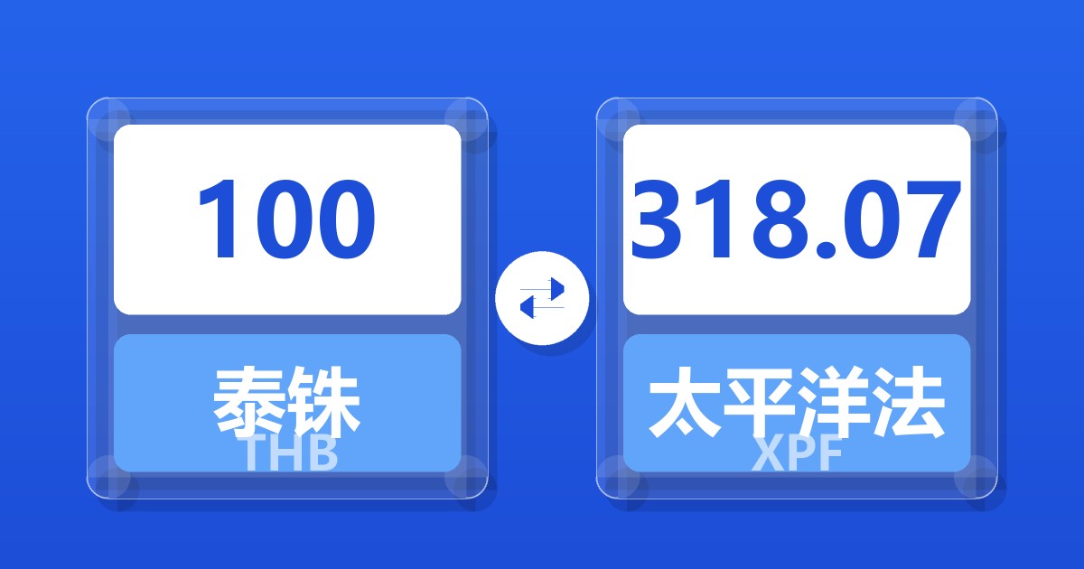 100泰铢兑太平洋法郎