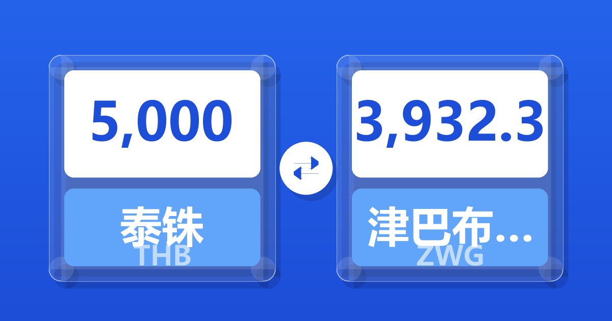 5,000泰铢兑津巴布韦元（新）