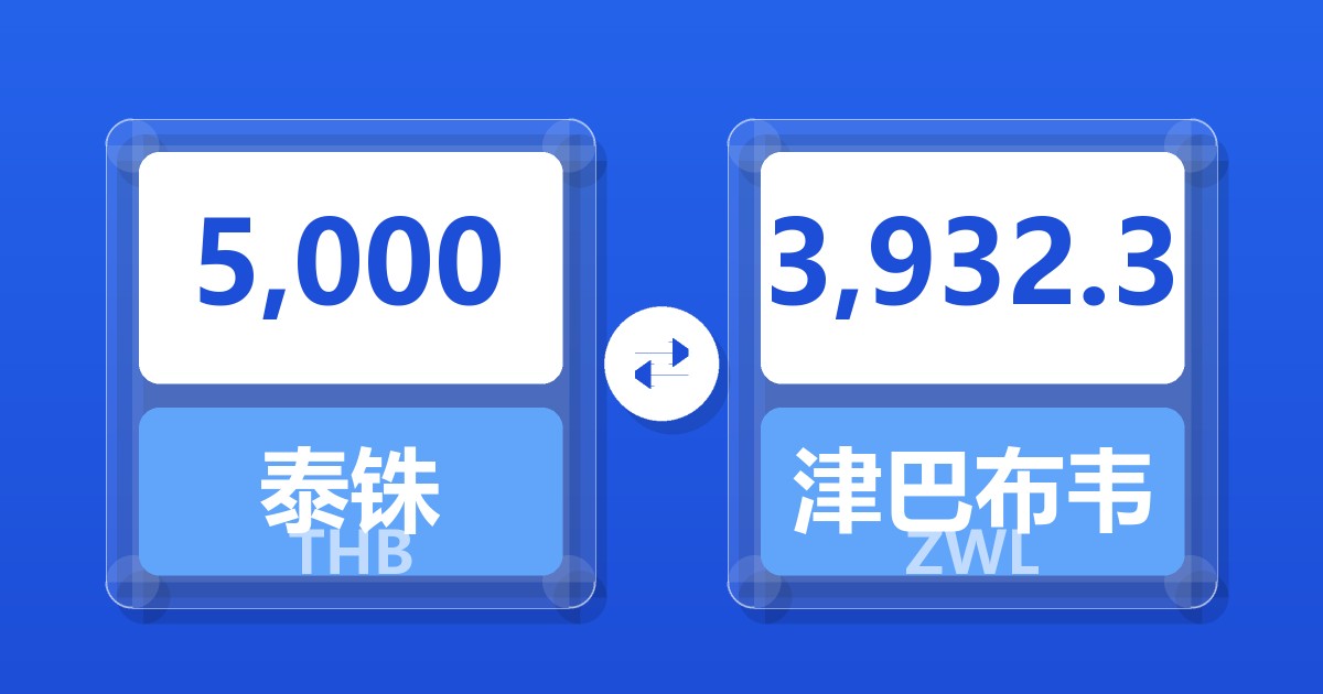 5,000泰铢兑津巴布韦元