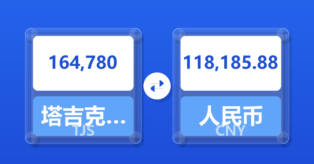 164,780塔吉克斯坦索莫尼兑人民币