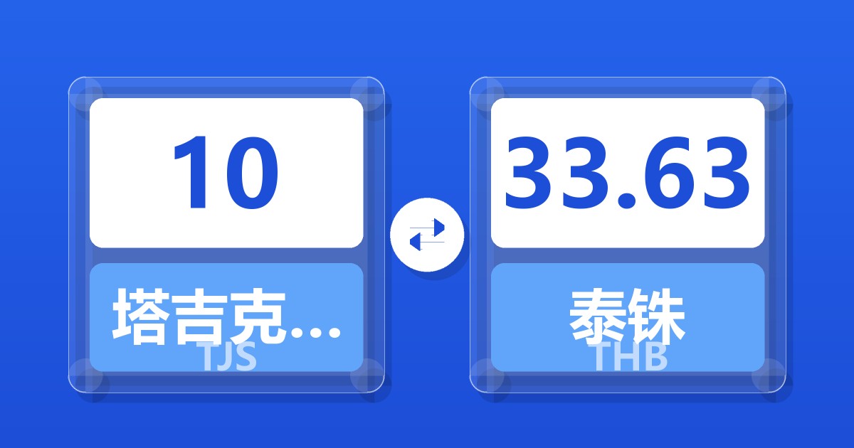 10塔吉克斯坦索莫尼兑泰铢