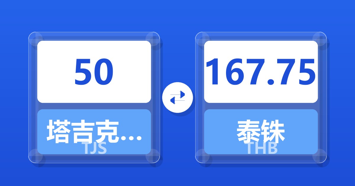 50塔吉克斯坦索莫尼兑泰铢