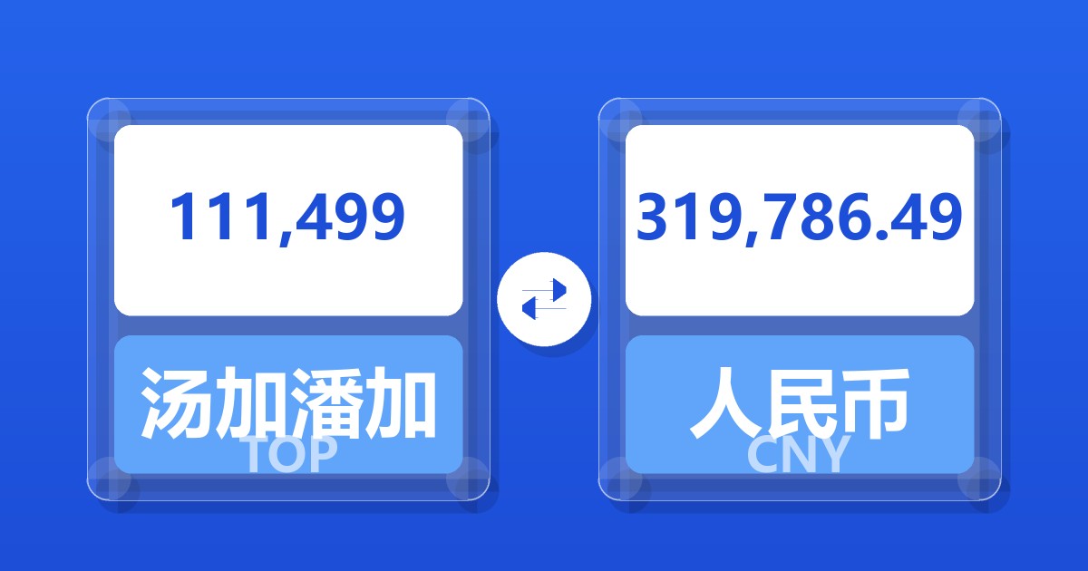 111,499汤加潘加兑人民币