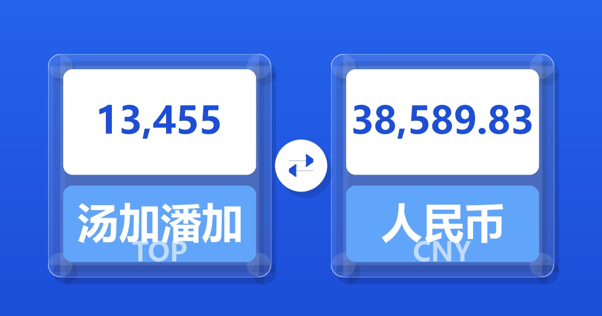 13,455汤加潘加兑人民币