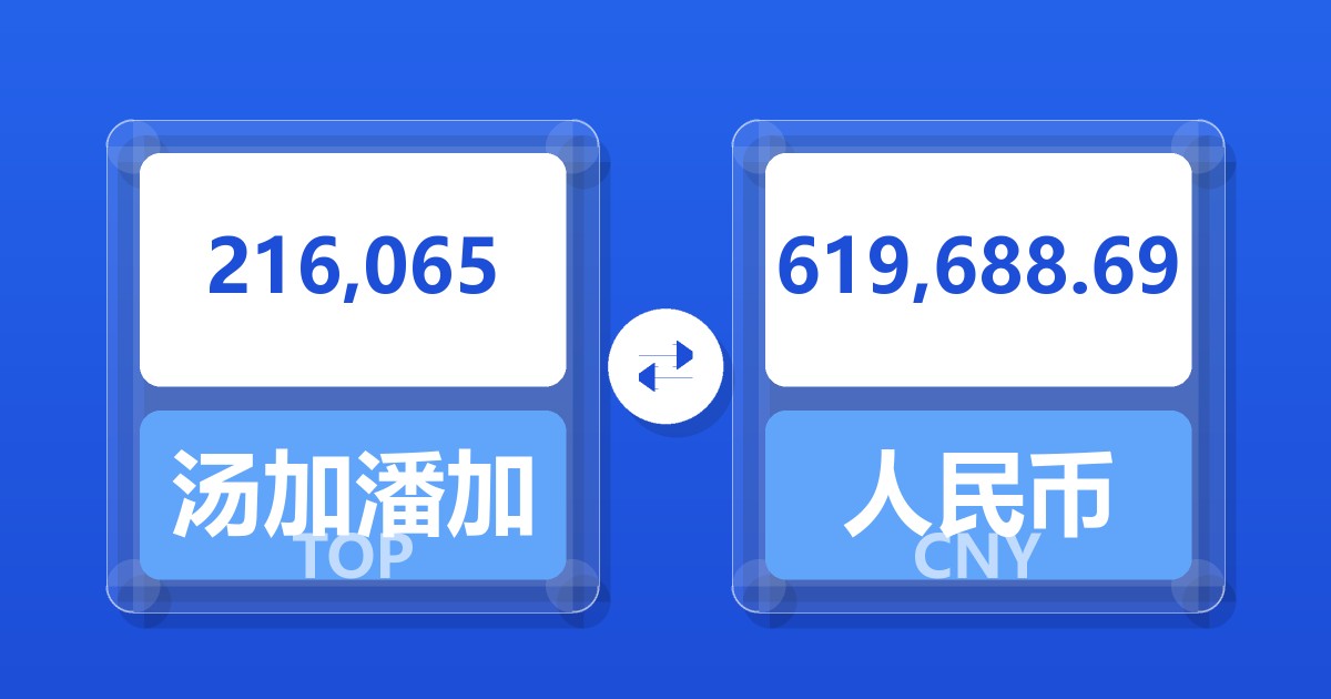 216,065汤加潘加兑人民币