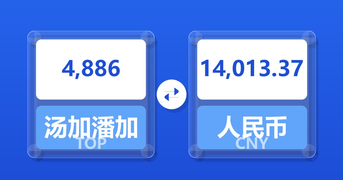 4,886汤加潘加兑人民币