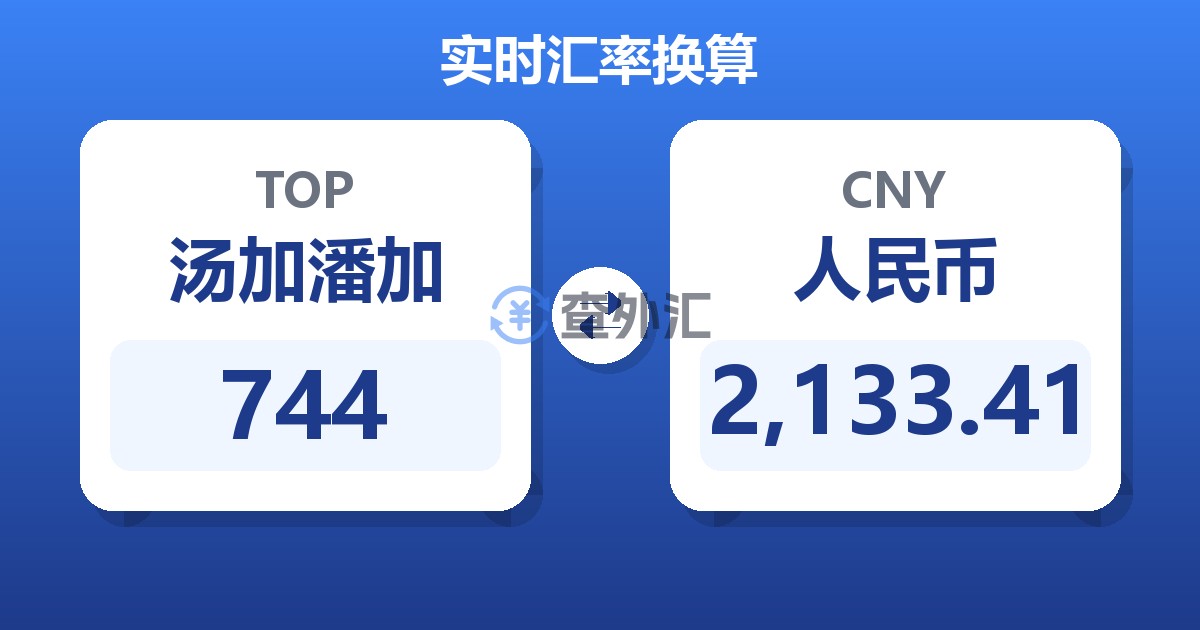 744汤加潘加兑人民币