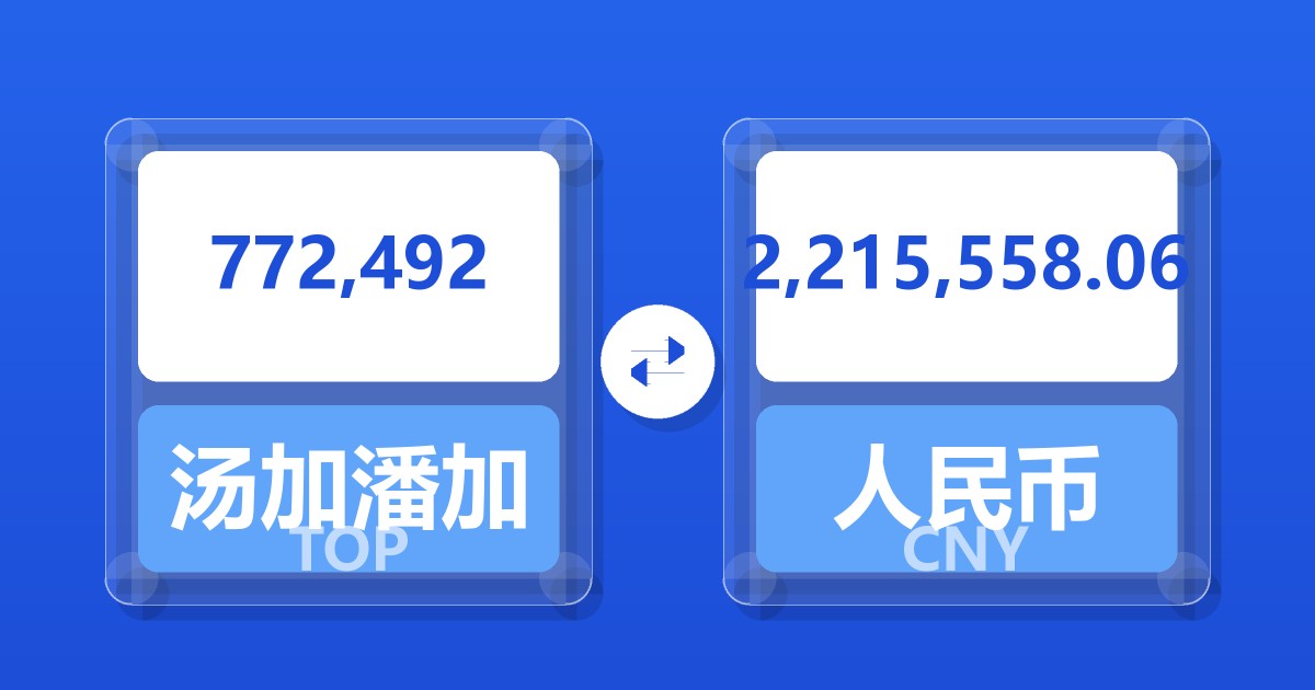 772,492汤加潘加兑人民币