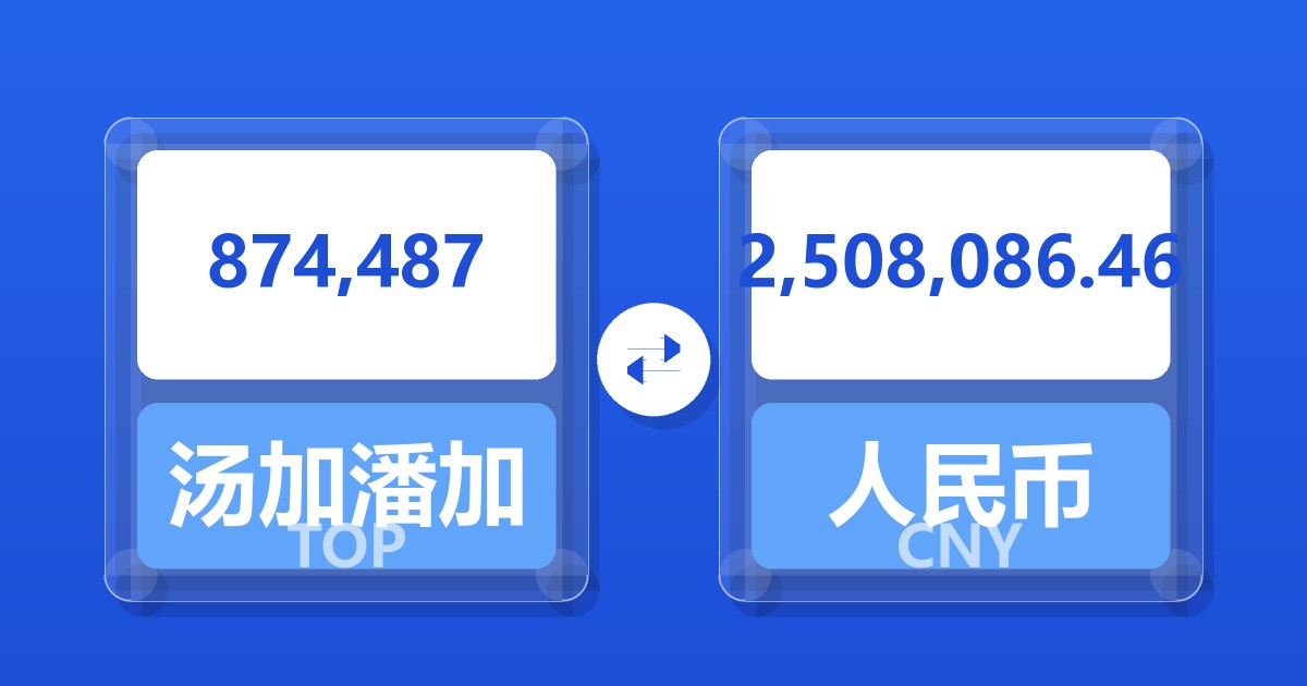 874,487汤加潘加兑人民币