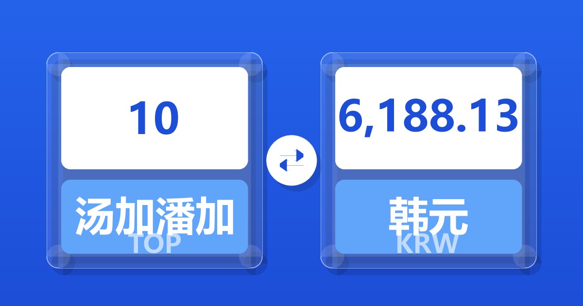 10汤加潘加兑韩元