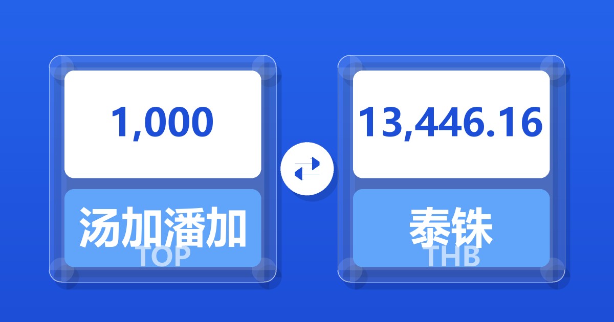 1,000汤加潘加兑泰铢