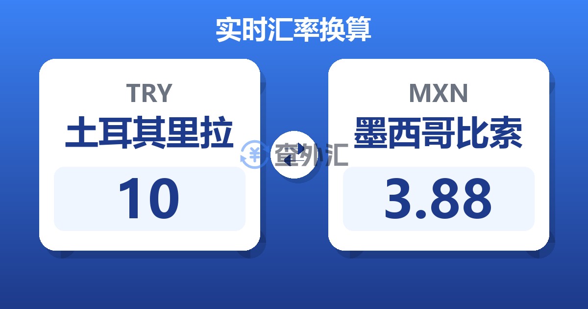 10土耳其里拉兑墨西哥比索