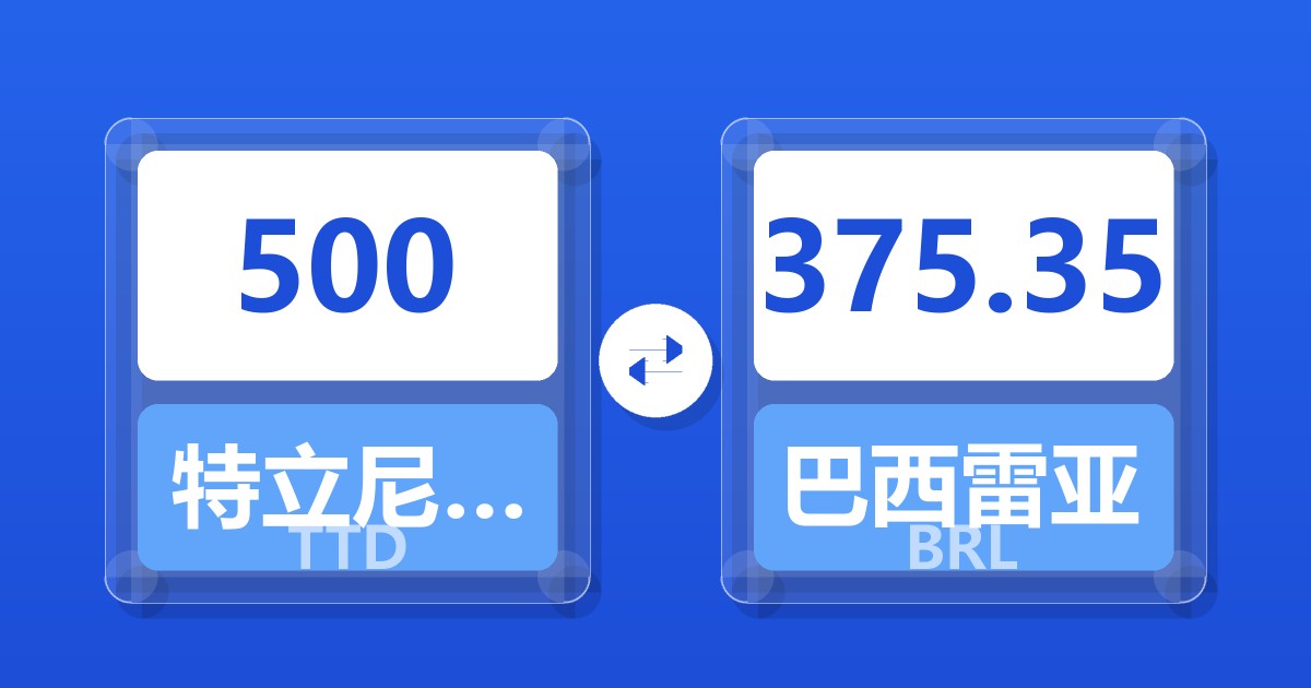 500特立尼达和多巴哥元兑巴西雷亚尔