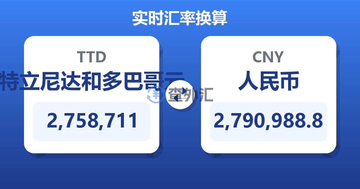 2,758,711特立尼达和多巴哥元兑人民币