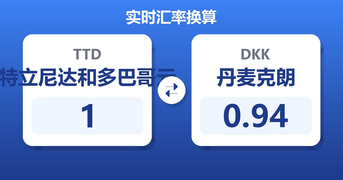 1特立尼达和多巴哥元兑丹麦克朗