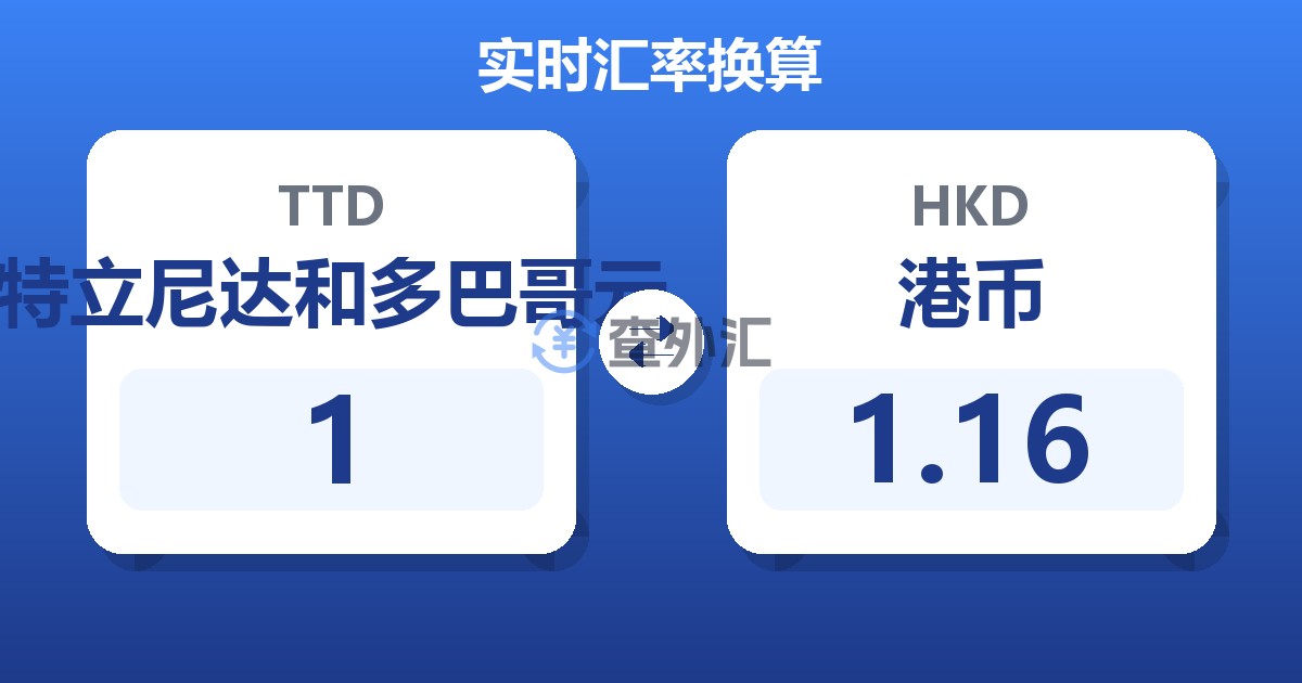 1特立尼达和多巴哥元兑港币