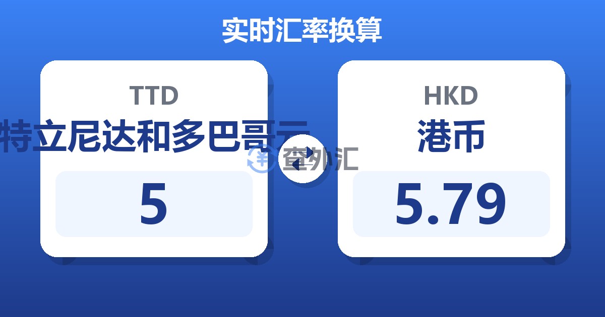 5特立尼达和多巴哥元兑港币