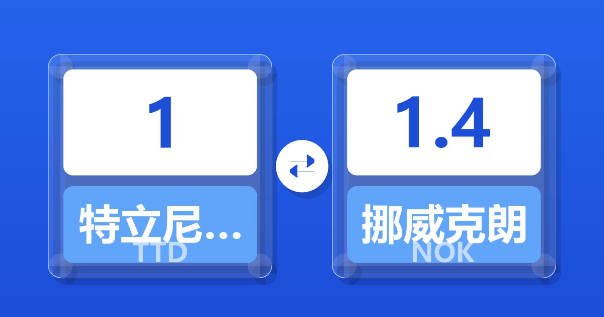 1特立尼达和多巴哥元兑挪威克朗