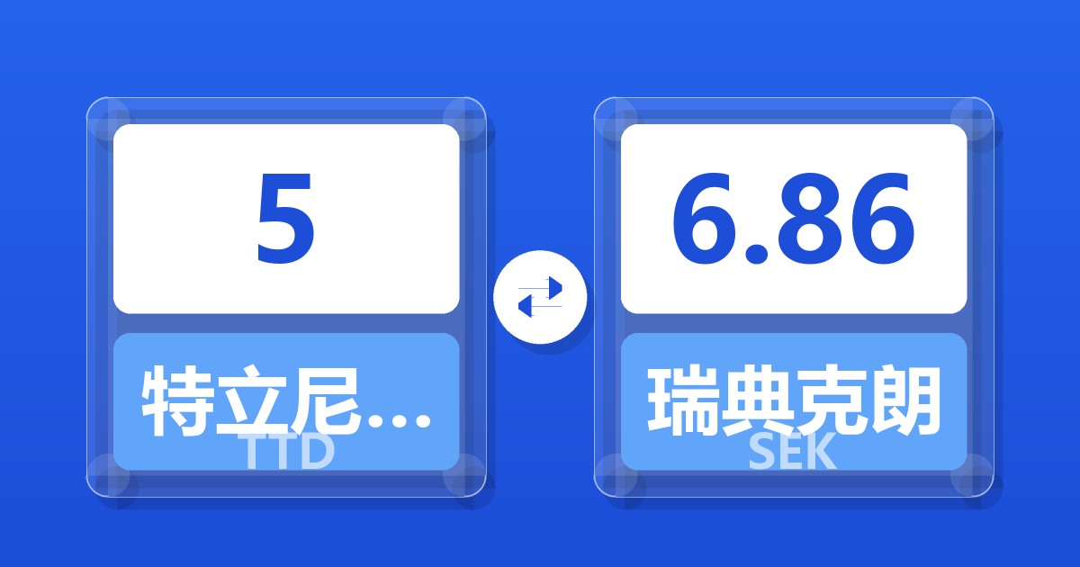 5特立尼达和多巴哥元兑瑞典克朗