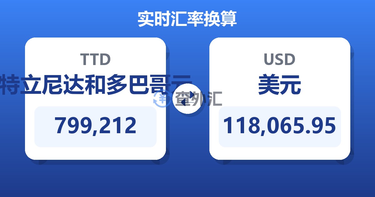 799,212特立尼达和多巴哥元兑美元