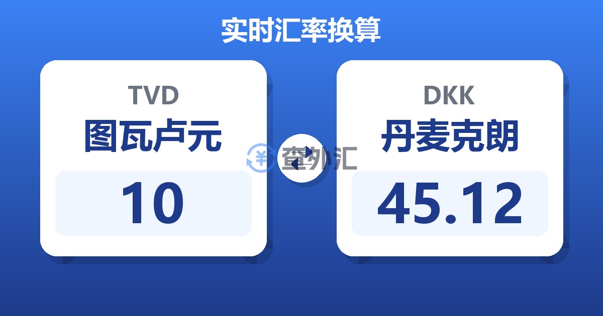 10图瓦卢元兑丹麦克朗