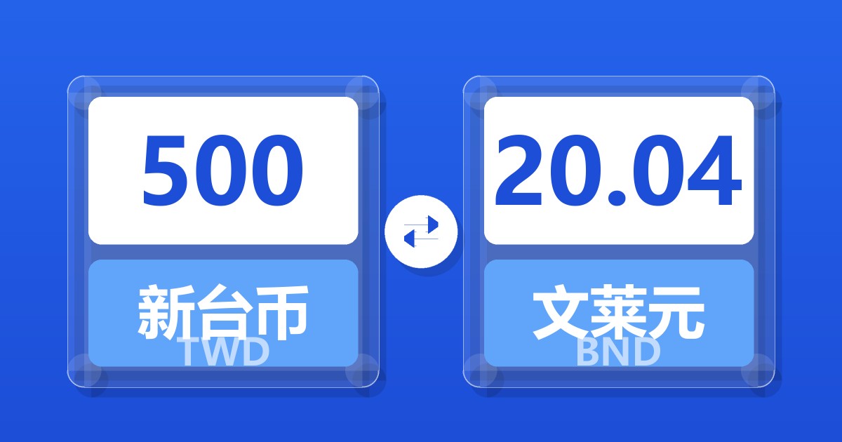 500新台币兑文莱元