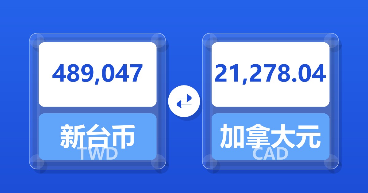 489,047新台币兑加拿大元