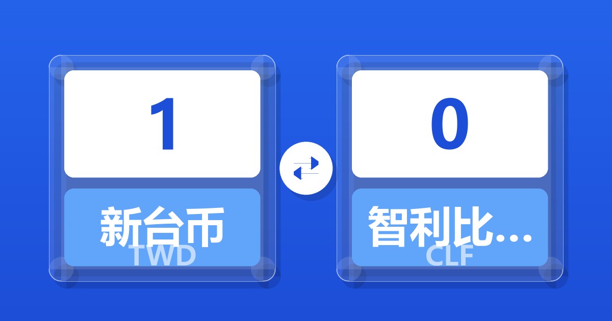 1新台币兑智利比索（UF）