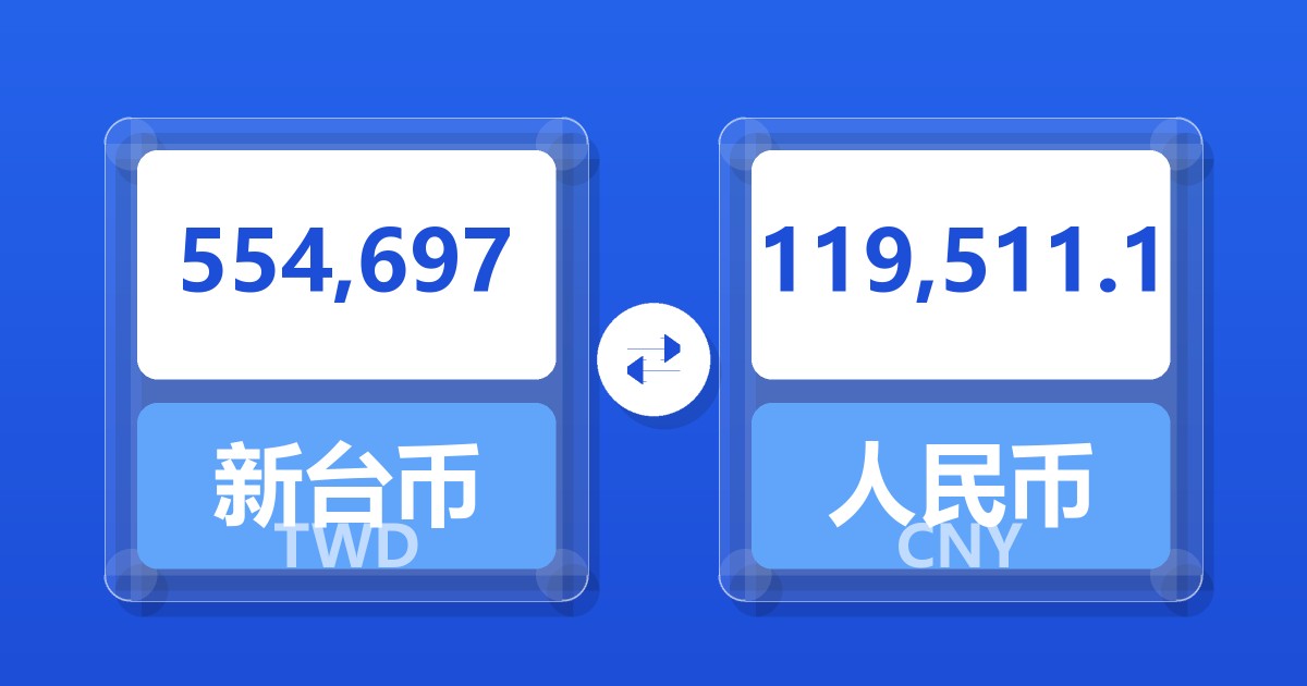 554,697新台币兑人民币