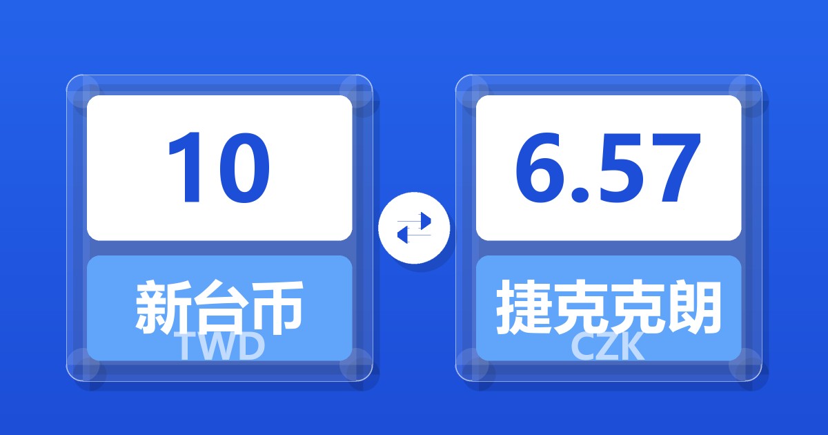 10新台币兑捷克克朗