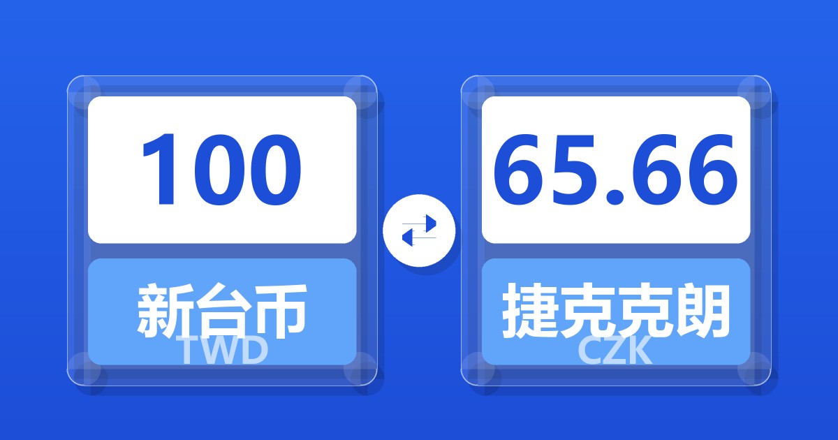 100新台币兑捷克克朗