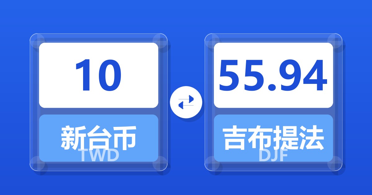 10新台币兑吉布提法郎
