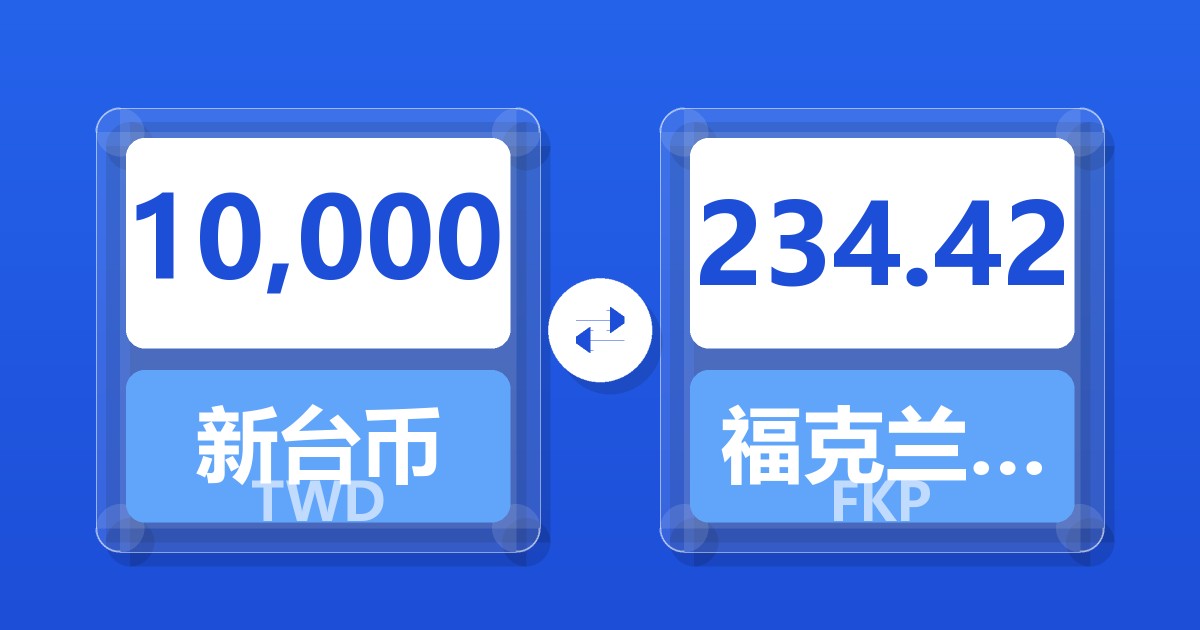 10,000新台币兑福克兰群岛镑