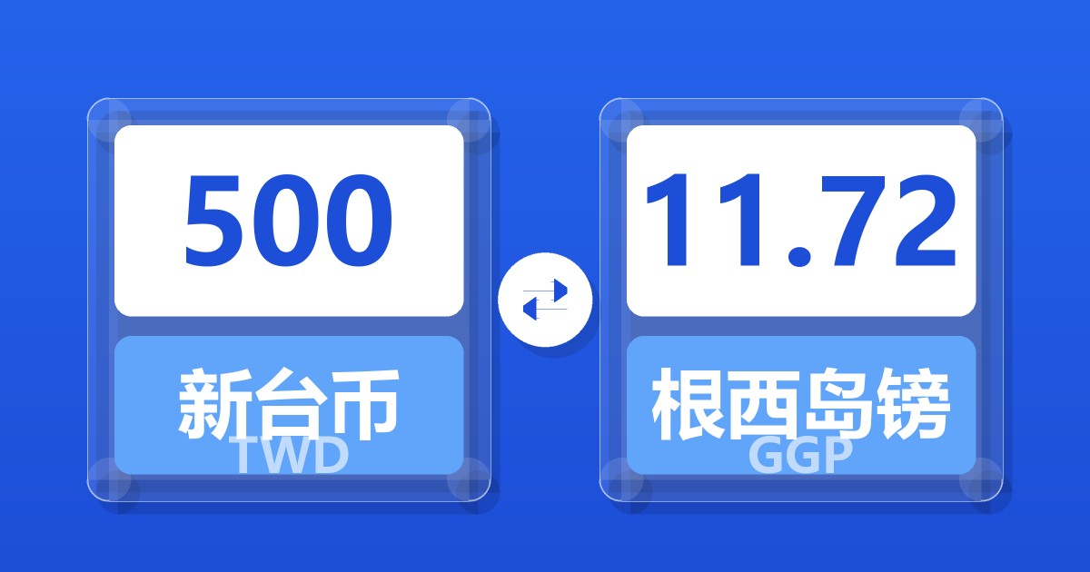 500新台币兑根西岛镑