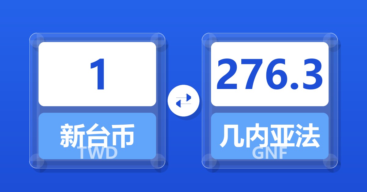1新台币兑几内亚法郎