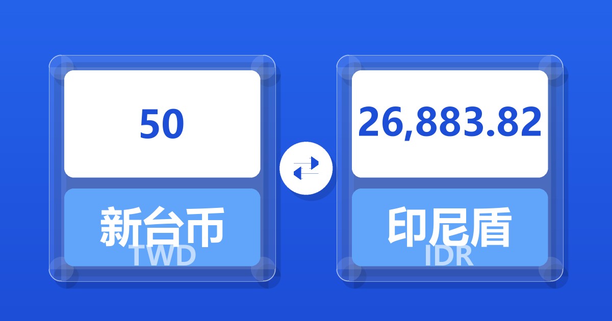 50新台币兑印尼盾