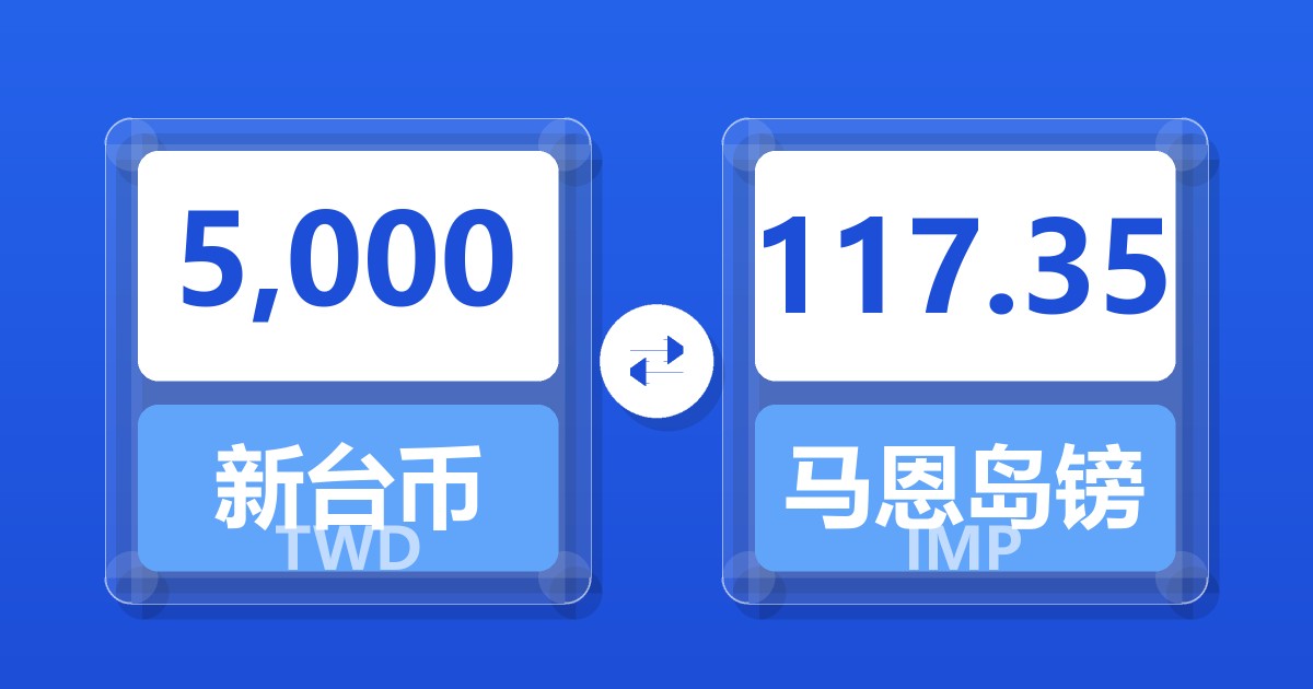 5,000新台币兑马恩岛镑