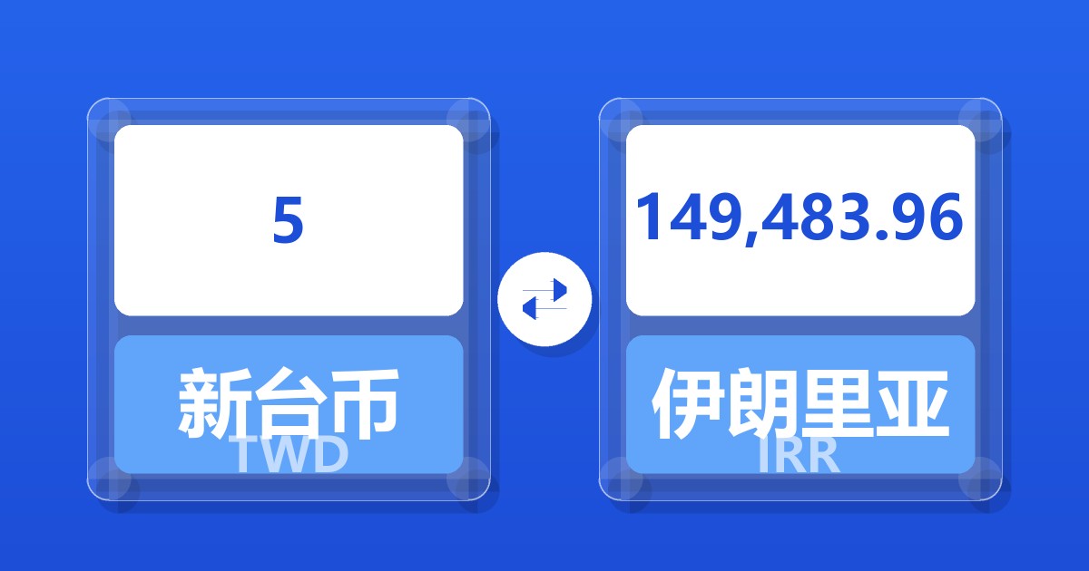 5新台币兑伊朗里亚尔