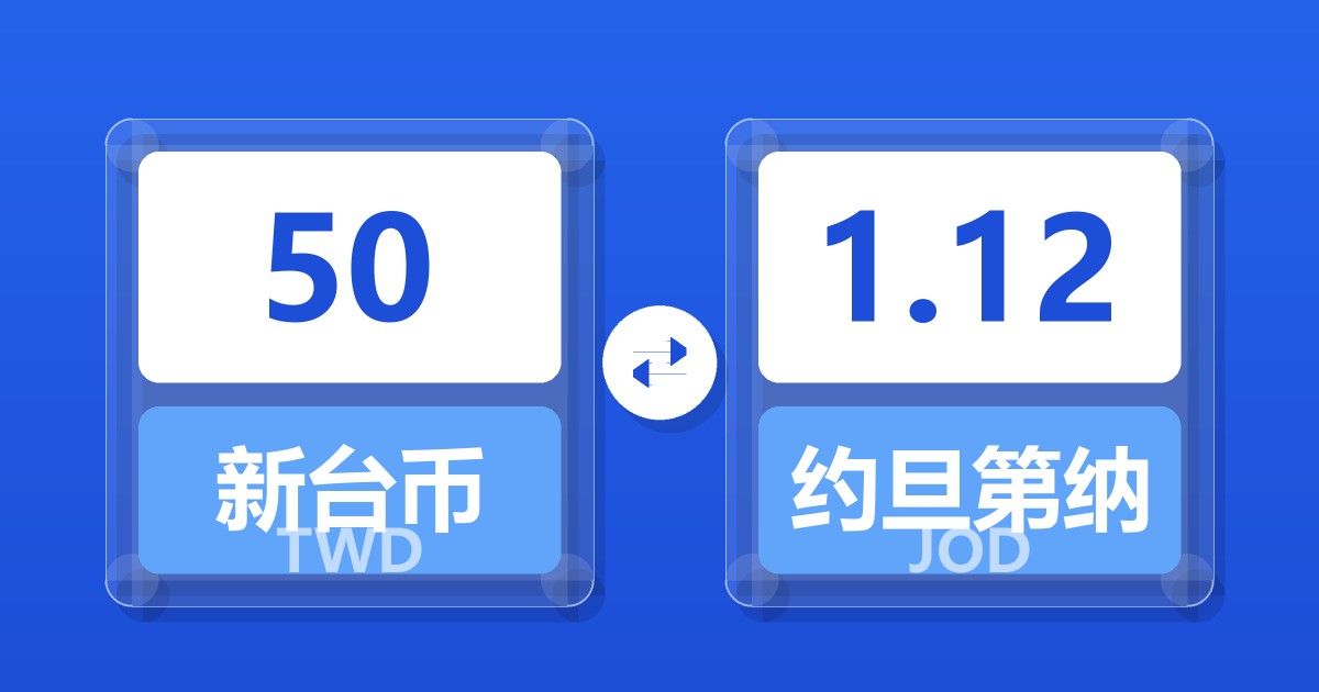 50新台币兑约旦第纳尔