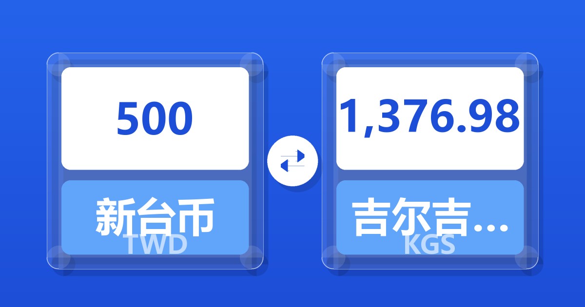 500新台币兑吉尔吉斯斯坦索姆
