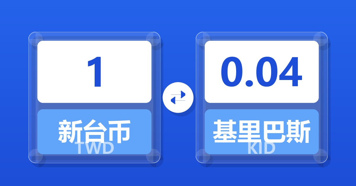 1新台币兑基里巴斯元