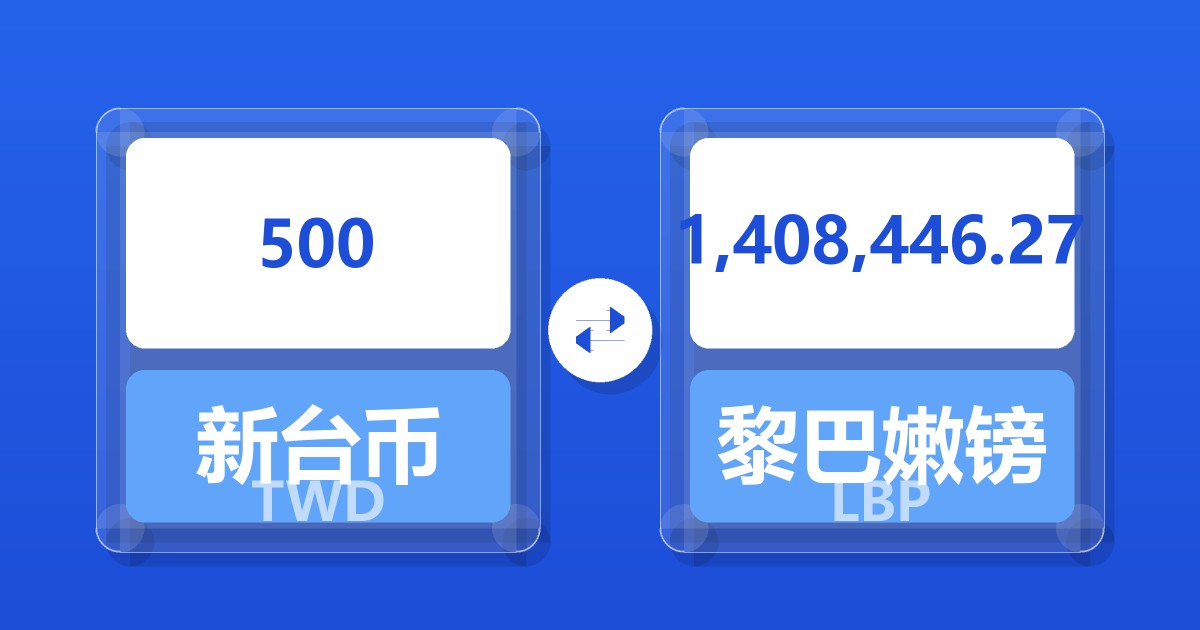 500新台币兑黎巴嫩镑