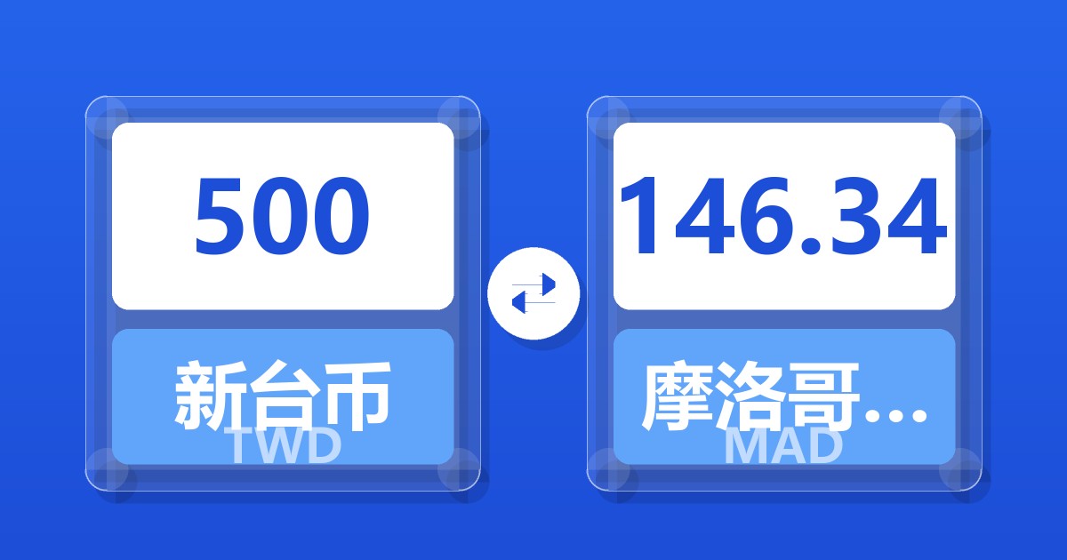 500新台币兑摩洛哥迪拉姆
