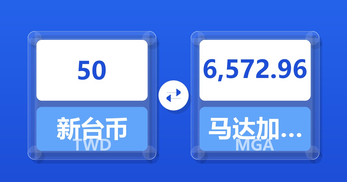 50新台币兑马达加斯加阿里亚里