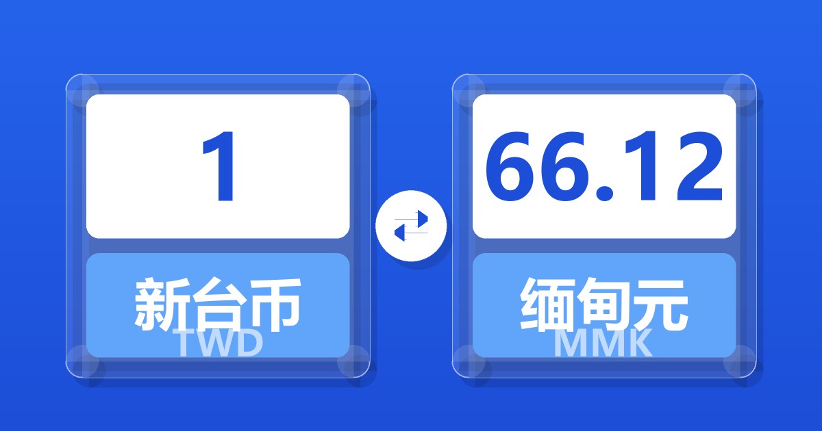 1新台币兑缅甸元