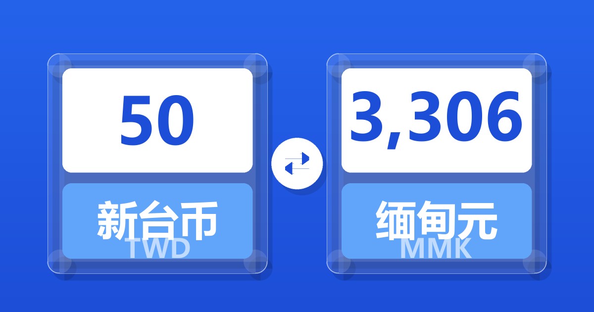 50新台币兑缅甸元