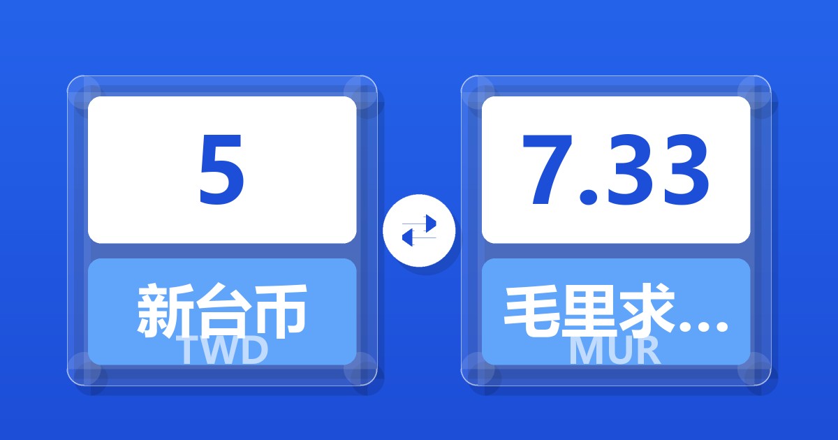5新台币兑毛里求斯卢比
