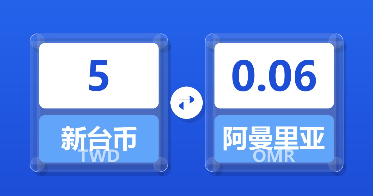5新台币兑阿曼里亚尔